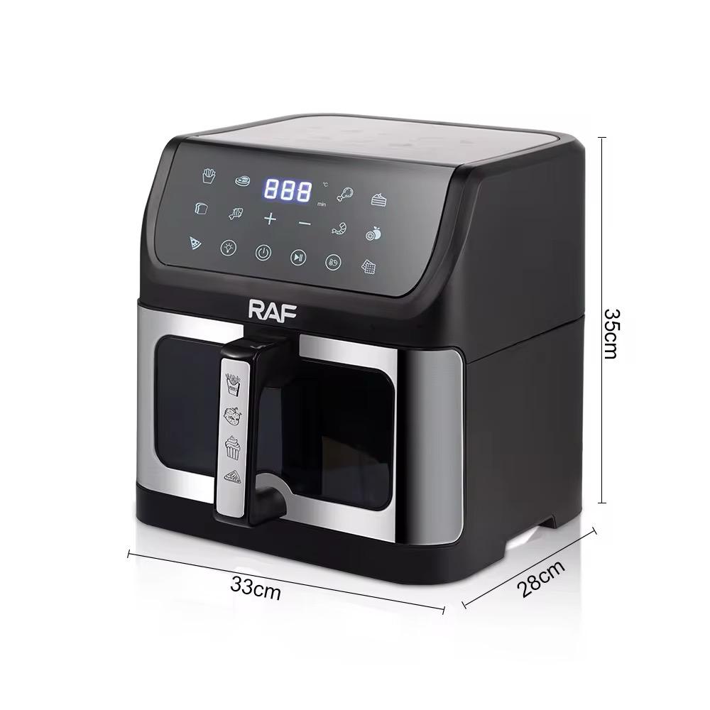 RAF 10L Dual Door Air Fryer – Large Capacity & Smart Cooking